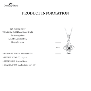 Moissanite Diamond Knot Love Pendant